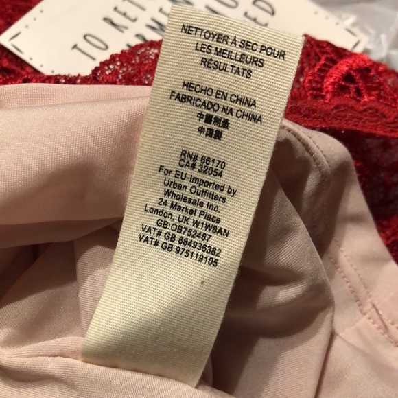 FREE PEOPLE Size Large Lace Cocktail Dress Cherry Red Scalloped Bodycon $250NWT - Picture 12 of 16